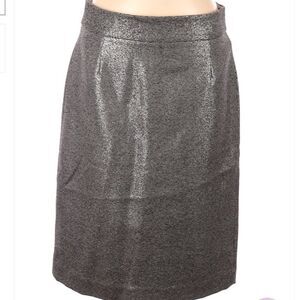 J. Crew Collection Wool Metallic Pencil Skirt 10
